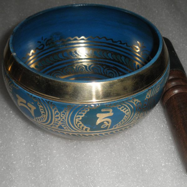 Mantra color Tibetan singing bowl