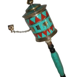 Handmade Tibetan hand prayer wheels