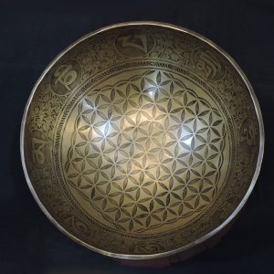 Handmade mantra carving singing bowl