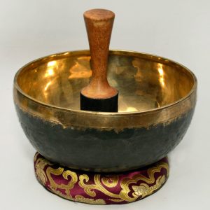 Handmade Antique Singing Bowl With Cushion and Stick