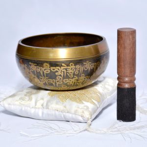 Om Carving Tibetan Singing Bowl