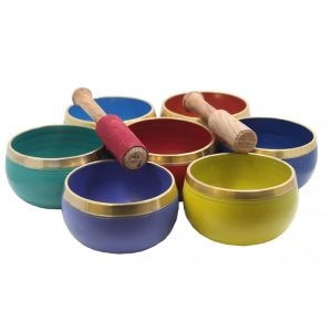 Colorful Seven chakra Singing Bowl