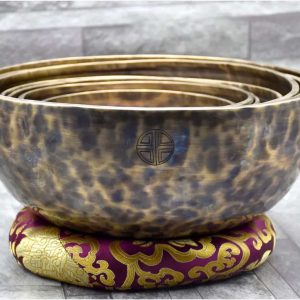 Tibetan Full Moon Singing Bowl set of 7 - CDEFGAB Professional Singing Bowls Chakra Note Tuned Sound Healing Meditation Bowls -Yoga therapy
