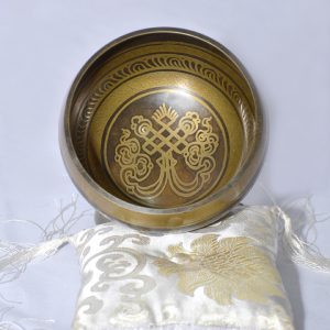Om Etching Designing Singing Bowls 12 cm