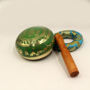 Green Tibetans Singing Bowl