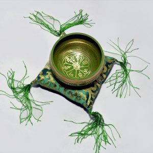 green-square-cushion