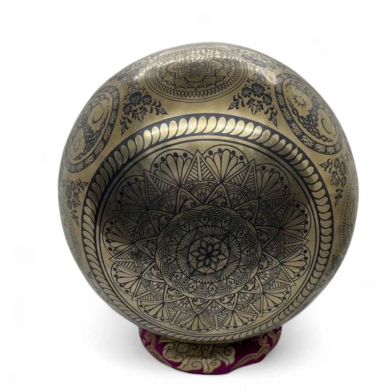 Full Thangka Painting Lord Ganesh Tibetan Singing Bowl – Handmade in Nepal Full Thangka Painting Lord Ganesh Tibetan Singing Bowl – Handmade in Nepal