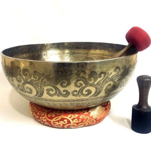 Buddha Foot Carved Handmade Tibetan Singing Bowl