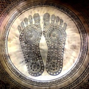 Buddha Foot Carved Handmade Tibetan Singing Bowl