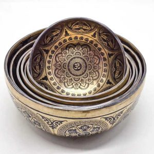 Mantra Tibetan Singing Bowl Chakra Set: Handmade in Nepal