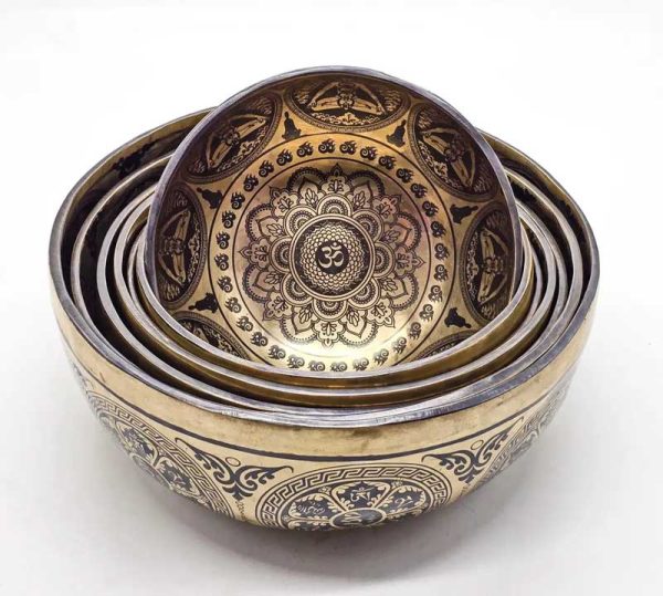 Mantra Tibetan Singing Bowl Chakra Set: Handmade in Nepal