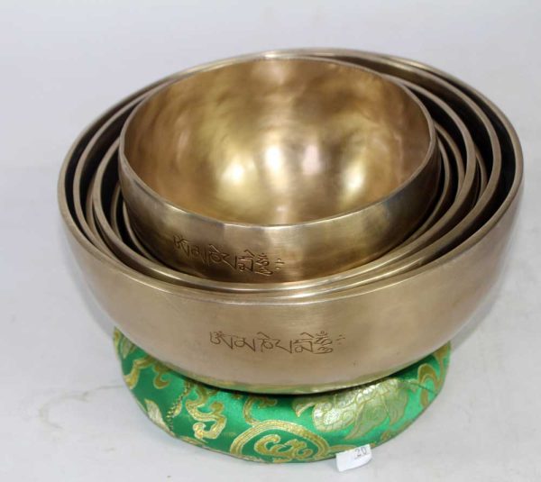 Dim Seven Chakra Full Mone Handmade Tibetan Sinking Bowl Set