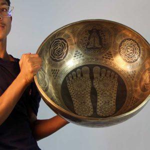 Foot Carving 46 Cm Tibetan Singing Bowl