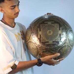 Foot Carving 46 Cm Tibetan Singing Bowl