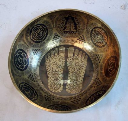 Foot Carving 46 Cm Tibetan Singing Bowl