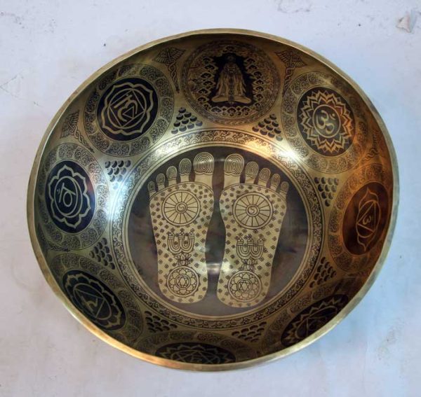 Foot Carving 46 Cm Tibetan Singing Bowl