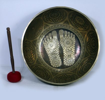 Extra Large Foot Singing Bowl Deep Vibration Healing Bowls for Chakra Balancing Sound Healing Buddha Foot Bowl Vibration Therapy Bowl