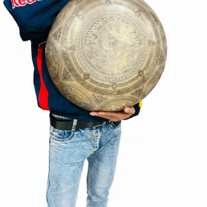 Premium 54 CM Buddha Foot Engraved Singing Bowl – Handmade Tibetan Sound Healing Bowl | Wholesale & Bulk