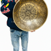 Large 53 CM Flower Design Tibetan Singing Bowl – Sound Bath, Meditation & Chakra Healing