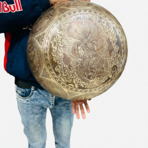 49 CM Flower Pattern Singing Bowl – Spiritual Healing & Mindfulness Instrument