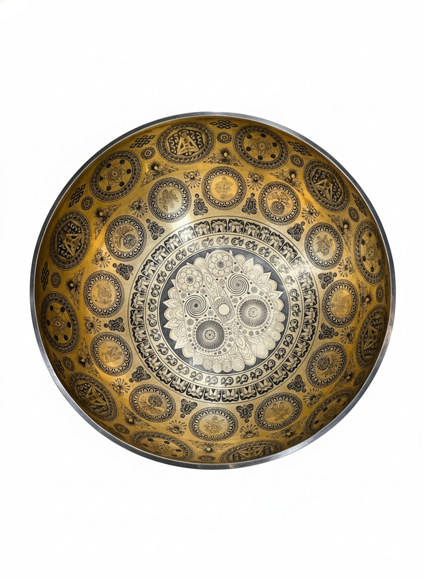 49 CM Flower Pattern Singing Bowl – Spiritual Healing & Mindfulness Instrument 49 CM Flower Pattern Singing Bowl – Spiritual Healing & Mindfulness Instrument