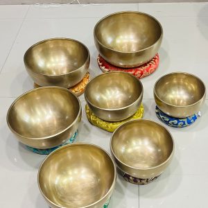 Tibetan Singing Bowl Set – 7 Chakra Handmade Meditation Bowls from Nepal