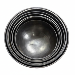 Professional 7 Chakra Black Tibetan Singing Bowl Set with Notes CDEFGAB