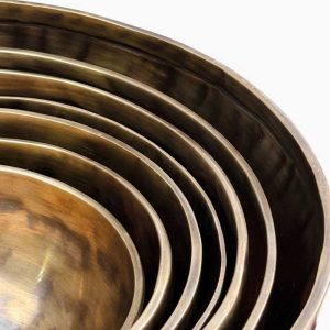 Professionally Crafted 7 Chakra Jhumka Full Moon Singing Bowl Set