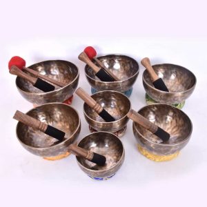 Full Moon Tibetan Singing Bowl Set of 7 – Chakra Note Tuned Sound Healing Meditation