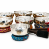 Silver-Plated Sun Moon Singing Bowl Set of 7