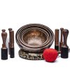 7-Chakra Handmade Tibetan Singing Bowl Set for Meditation & Healing