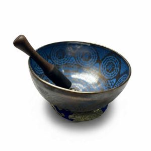 Seven Metal Color Handmade Singing Bowl with Laser Print