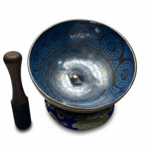 Seven Metal Color Handmade Singing Bowl with Laser Print