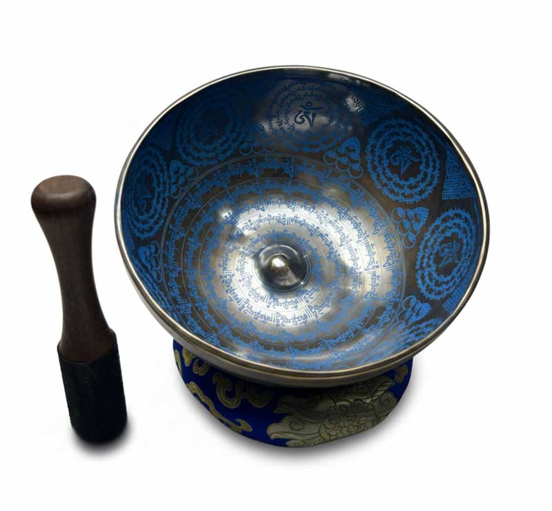 Seven Metal Color Handmade Singing Bowl with Laser Print Seven Metal Color Handmade Singing Bowl with Laser Print
