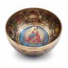Guru Rinpoche Hand-Painted Thangka Art Tibetan Singing Bowl -  25-26 cm