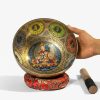 Full Thangka Painting Handmade Tibetan Singing Bowl 25-26 Cm