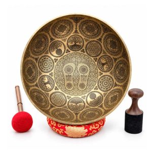 Himalayan Giant Standing Buddha Feet Singing Bowl – Handmade Seven-Metal Tibetan Bowl - 66 Cm