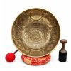 Himalayan Large Flower of Life Tibetan Singing Bowl