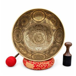 Himalayan Large Flower of Life Tibetan Singing Bowl