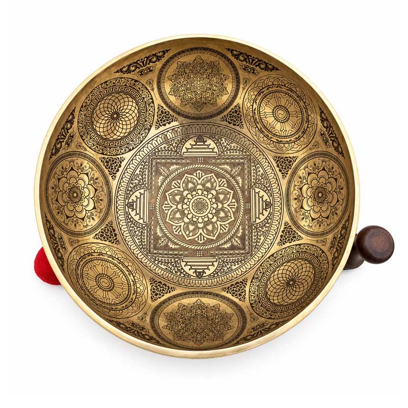 Himalayan Large Flower of Life Tibetan Singing Bowl Himalayan Large Flower of Life Tibetan Singing Bowl