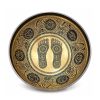 Himalayan Large Buddha Feet Carved Singing Bowl: Tibetan Chakra Healing 50 Cm
